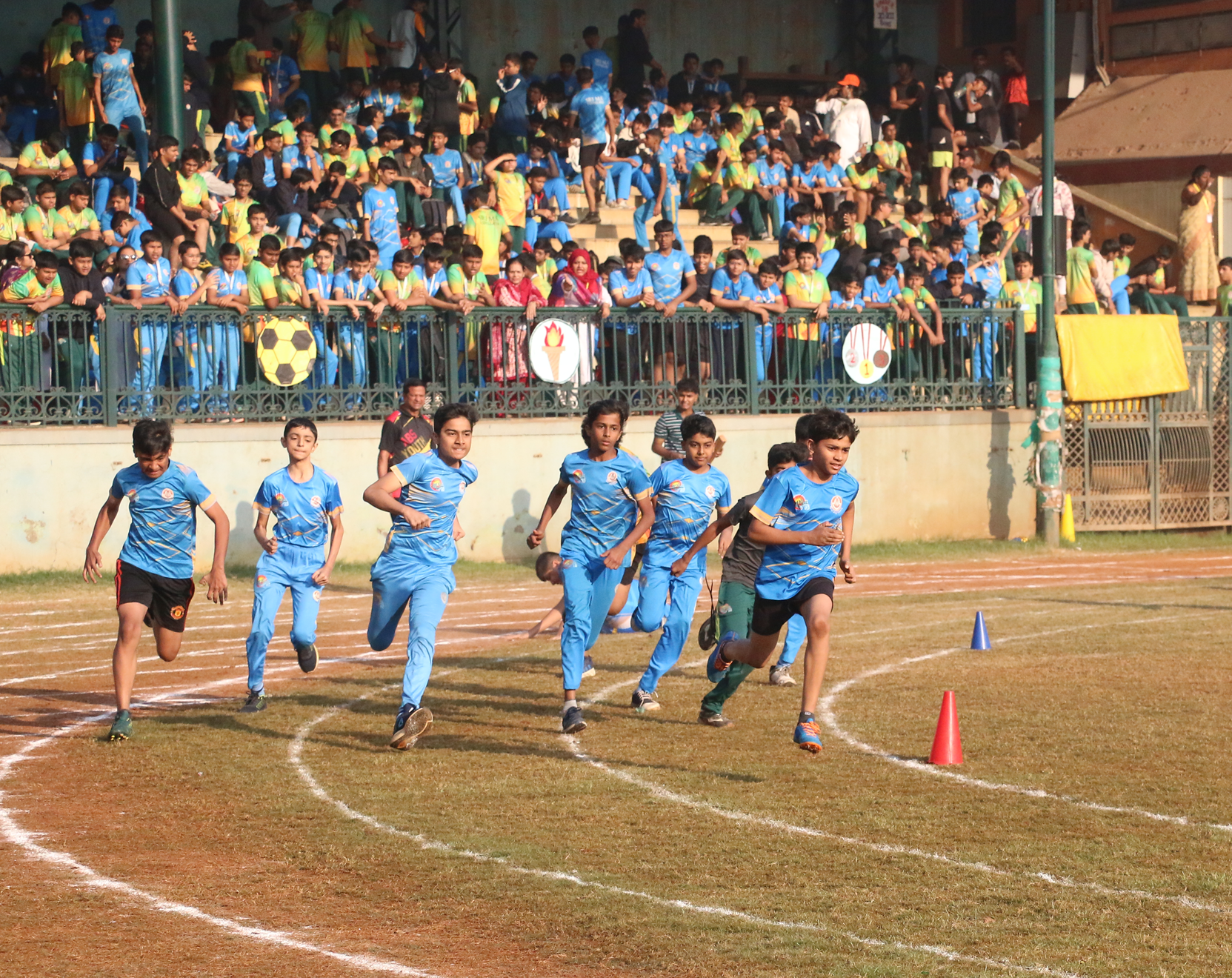 Students playing sports